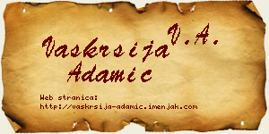 Vaskrsija Adamić vizit kartica